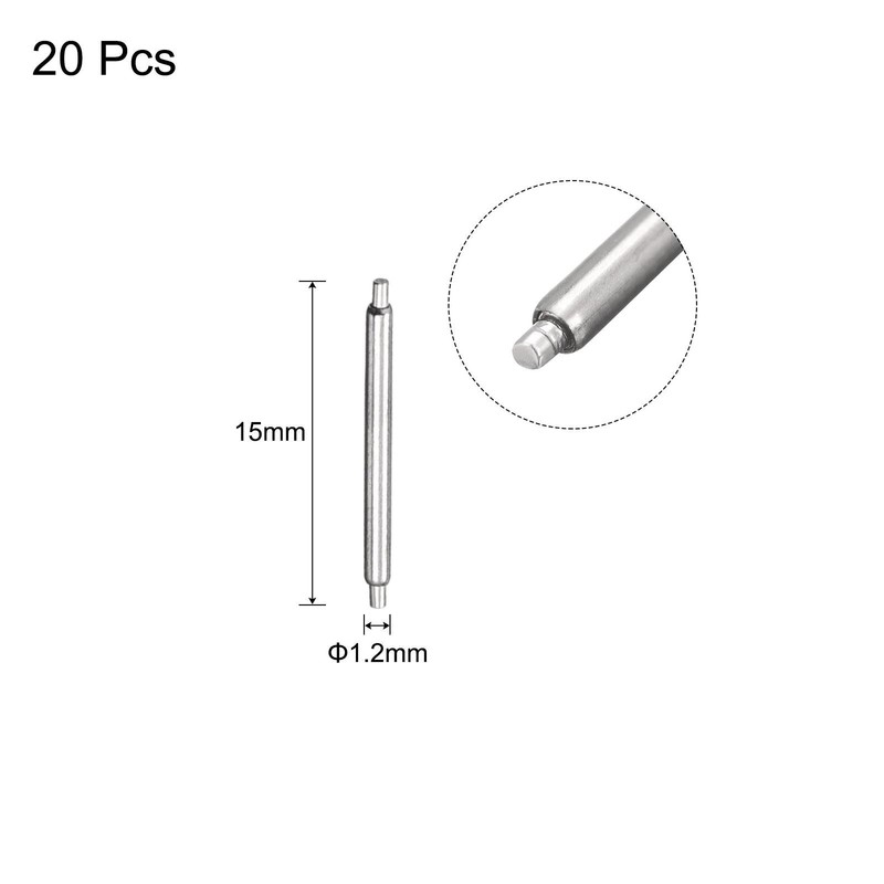 20pcs Watch Strap Pins 13mm Steel Spring Bar Pins 1.2mm Dia gallery