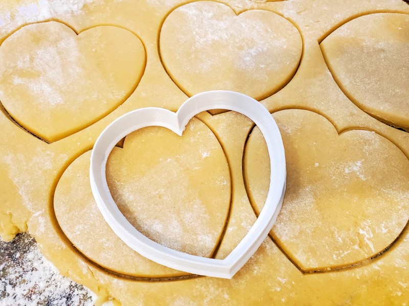 2 Cookie Cutter Hearts | Set of Two Different Sizes (4" and 3") | Valentines Day gallery