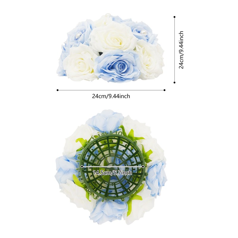 24*24cm Artificial Rose Flower Ball, Bouquet Wedding Handmade Flower Balls gallery