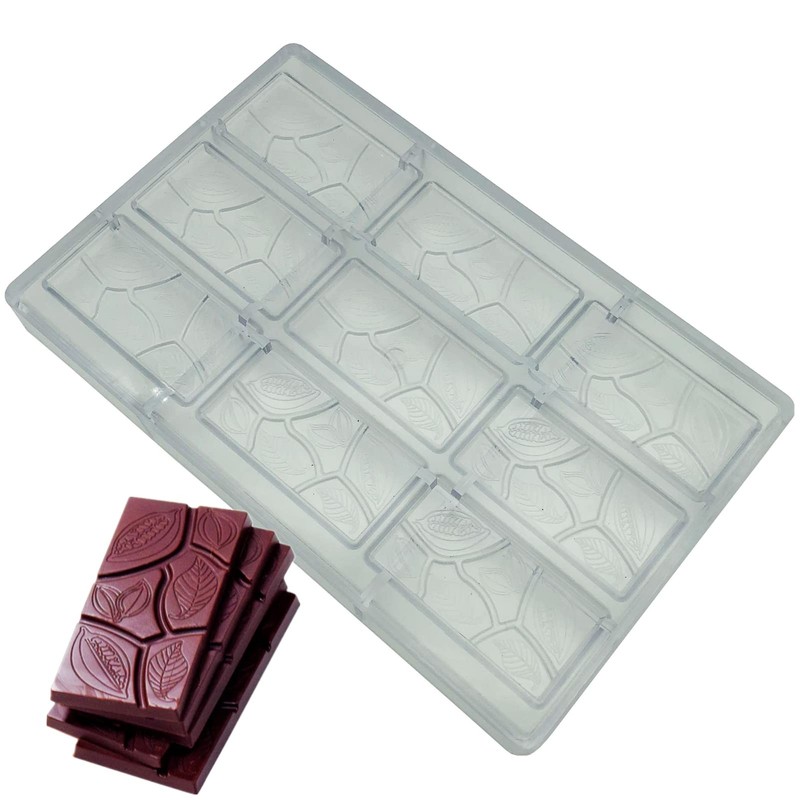 Cocoa Leaves Chocolate Mold Polycarbonate Candy DIY Making Tool Hard Plastic