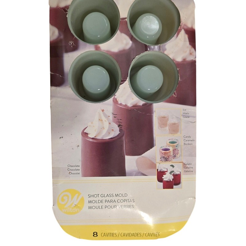 Wilton Silicone Shot Glass Mold 8 Cavity for Ice Chocolate Candy Gelatin Candy gallery
