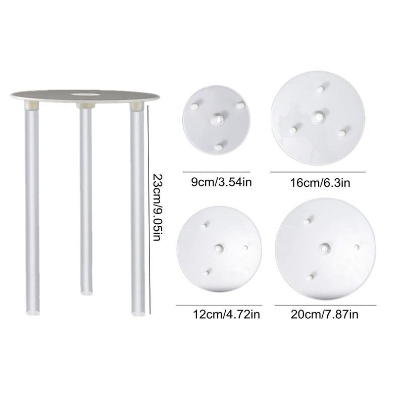 Cake Tier Supports Set 4 Pcs Boards 9/12/16/20cm 12 Pcs Cake Dowel Rods gallery