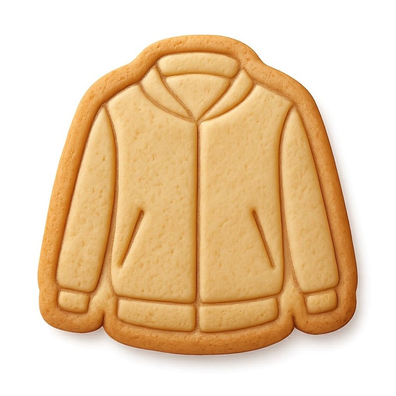 Jersey Jacket Cookie Cutter & Stamp, Fondant & Clay Cutter – 3.9×4″