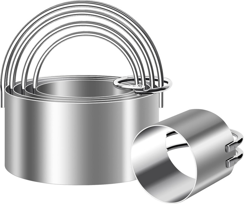 5 Pieces Circle Biscuit Cutter,Professional Stainless Steel round Cookie Cutters