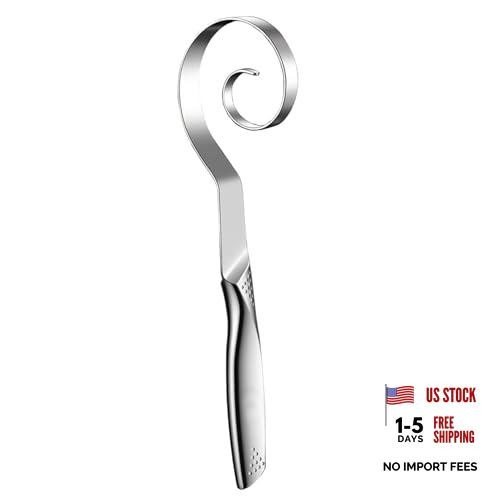 Seamless Danish Dough Whisk,18/10 Stainless Steel Bread Dough Whisk for