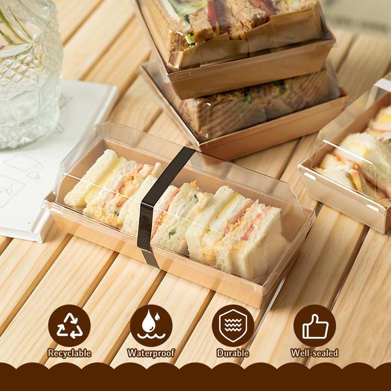 5.5" x 2.7" Charcuterie Boxes with Clear Lids, 25 Pack Treat Boxes for Desser... gallery