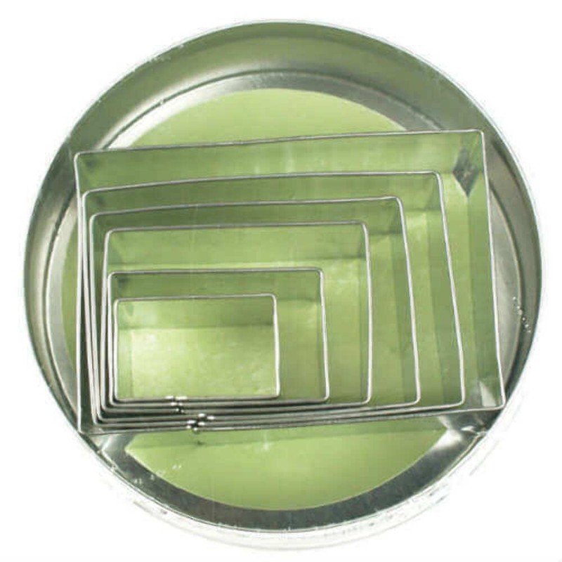 Fox Run Stainless Steel Cookie Cutter Set, Rectangles