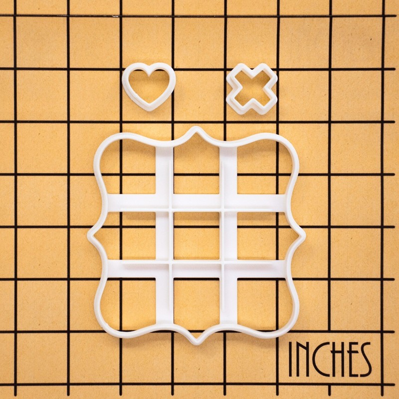 Tic Tac Toe Sweetheart Cookie Cutter - heart cross Wedding favors, valentine day gallery