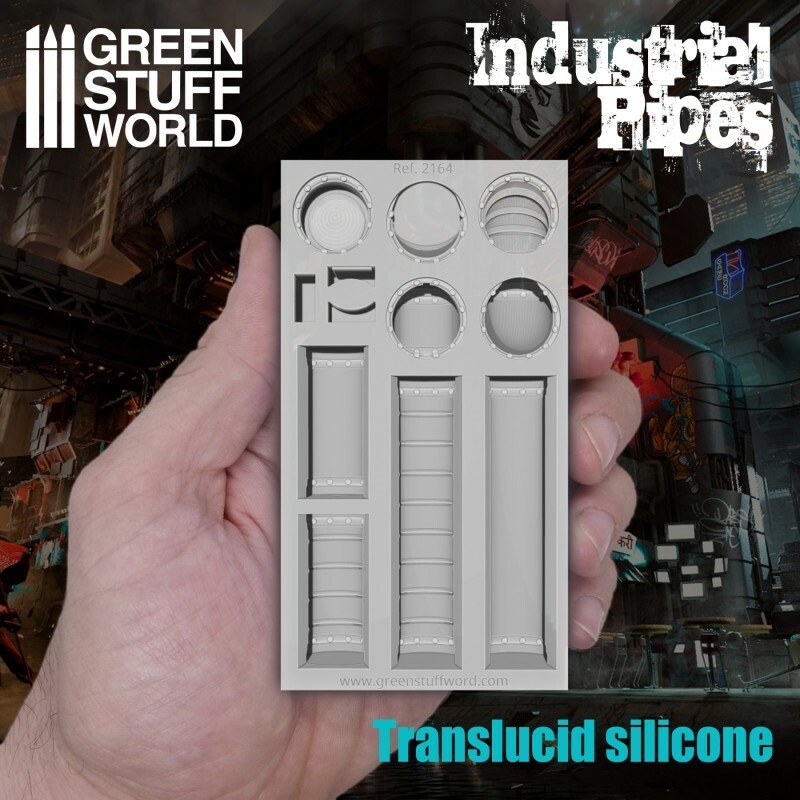 Silicone Molds - Industrial Pipes - for resins - Impression walls warhammer 40K gallery