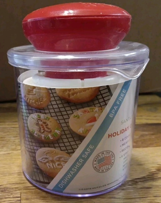 Hutzler Santa's Kitchen Cookie Stamp Set Of 6 Different Christmas Cookie Stamps gallery