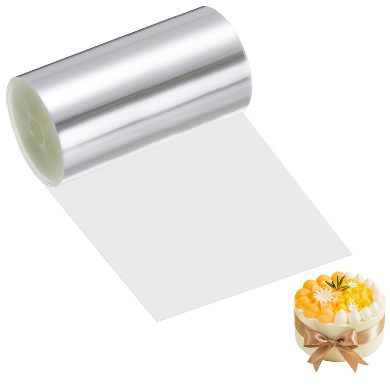 3.1 x 196.9 Inch Cake Collar, Acetate Sheets for Baking Clear Acetate Rolls