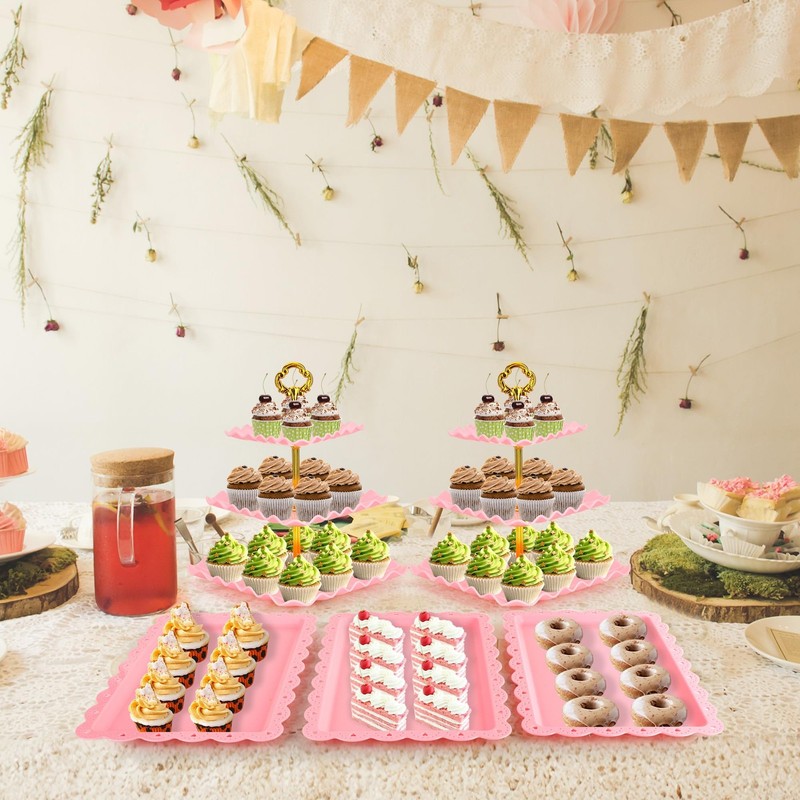 6 Pcs Dessert Table Display Set - 2 X Cupcake Stand Holder/Cup Cake Tier Towe... gallery