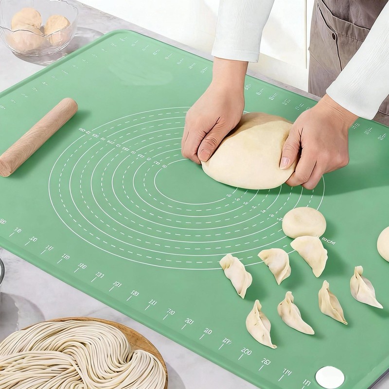 Silicone Pastry Mat 28" x 20" Non Stick Baking 28"L x 20"W, Green