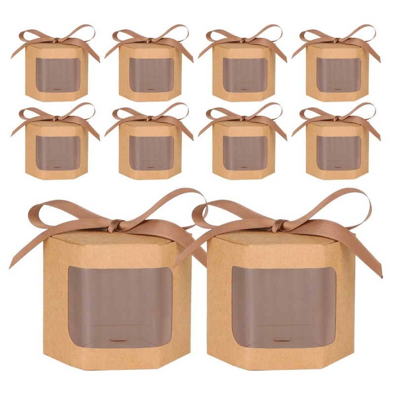 10 Pcs Truffle Box Cookie Boxes for Gift Giving Bakery with Window gallery
