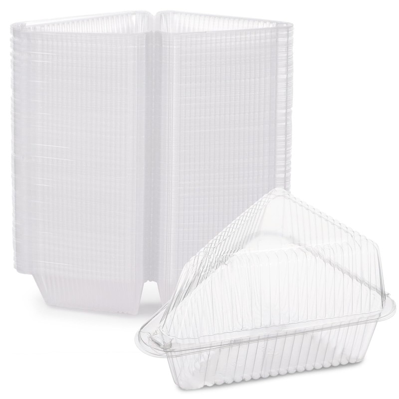 200 PCS Cake Slice Containers 4 inch - Clear Plastic Individual Pie Slice Con... gallery