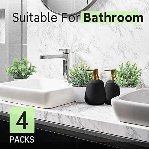 4 Pack Fake Plants Mini Artificial Greenery Potted Plants for Home 4-grey gallery