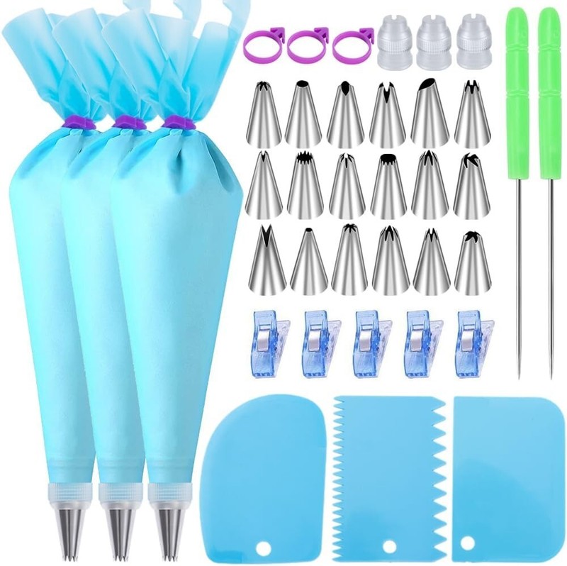 Piping Bags And Tips Set Cakes Decorating Kit Supplies Cake Decorating Tools