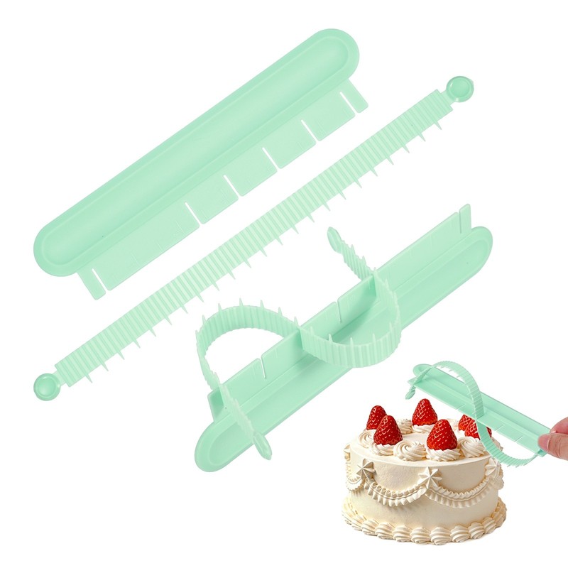 2Pcs Cake Arch Guide Tool, Adjustable Cake Arc Ruler for Baking, Light Green