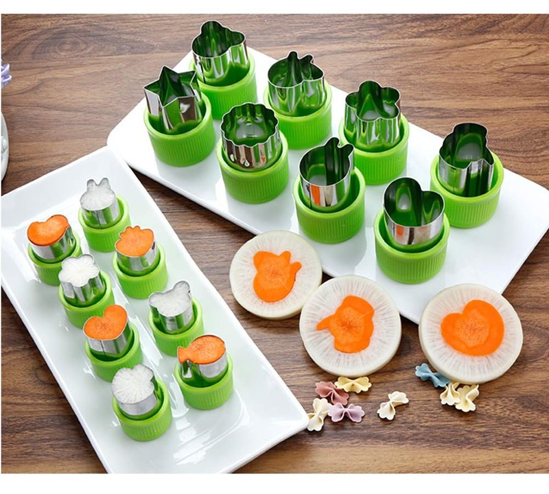 14 Pcs Fruit Vegetable Cookie Cutters Shapes Sets Stainless Steel Food Mini P... gallery