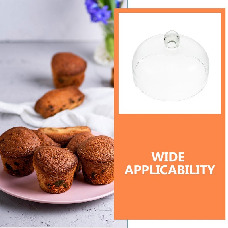 Transparent Glass Cake Dome Cover Reusable Dessert Protector for Household Use gallery