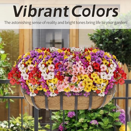 24 Bundles Artificial Flowers for Outdoor Indoor Garden Home Decoration, gallery