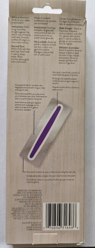 Wilton Cake Icing Smoother Stainless Steel Blade Cake Decorating Tool 9" x 3" gallery