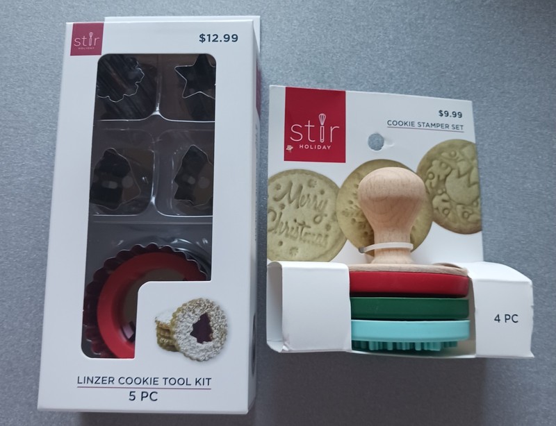 Linzer 5 Pc Cookie Tool Kit /Cookie Stamper Set Christmas Holiday Baking New Lot