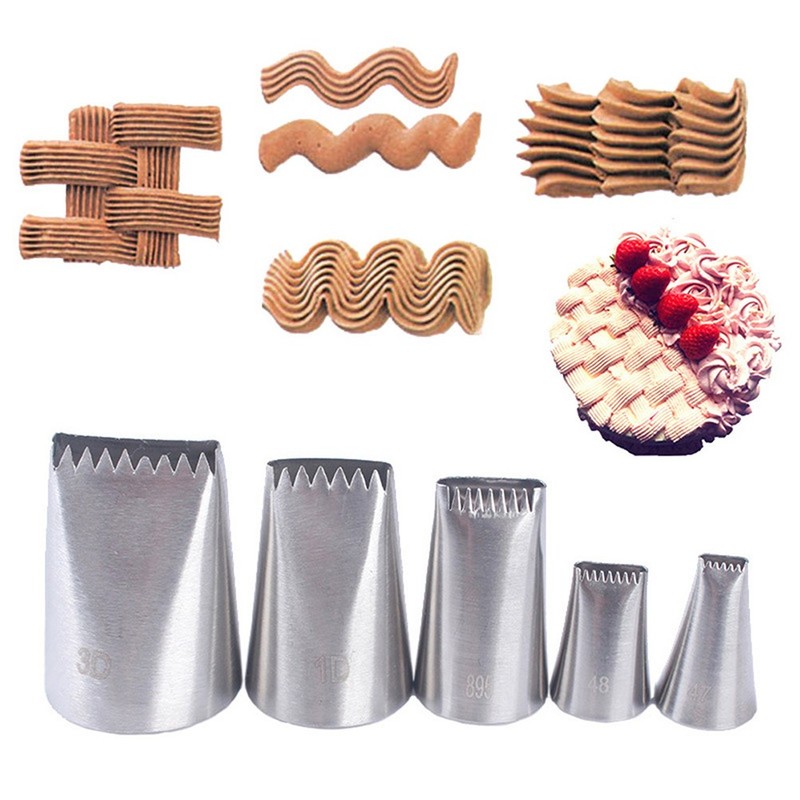 5 Pcs/Set Piping Nozzle Tip Frosting Nozzles Decorating Cupcake Tips gallery