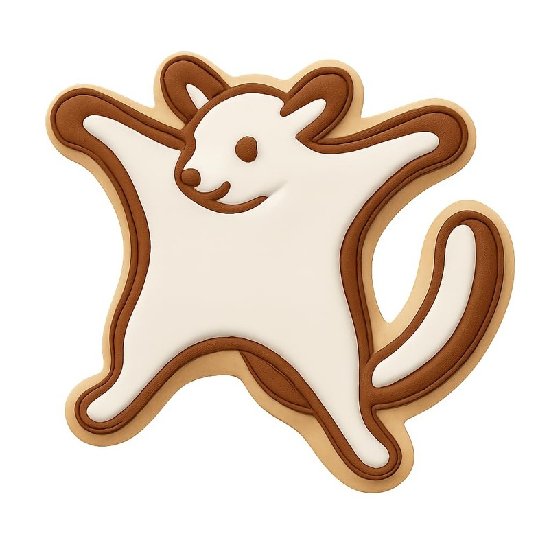 Jumping Sugar Glider Cookie Cutter & Stamp, Fondant & Clay - 4x3.5 gallery