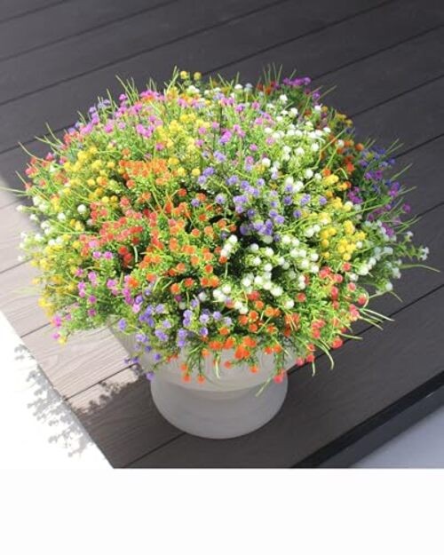 Faux Artificial Plants Outdoor Flowers Fake Babys Breath 18 pcs Mix Colors gallery