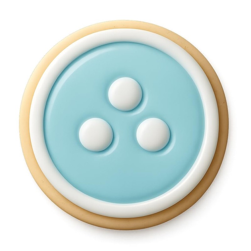 Minimalist Small Button Cookie Cutter & Stamp, Fondant & Clay - 4x4 gallery