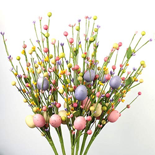 6 pcs Artificial Easter Stems, Colorful Berry Picks Berry Stems with Easter gallery
