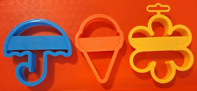 Wilton Cookie Cutters ▲ Umbrella, Ice Cream Cone, Flower