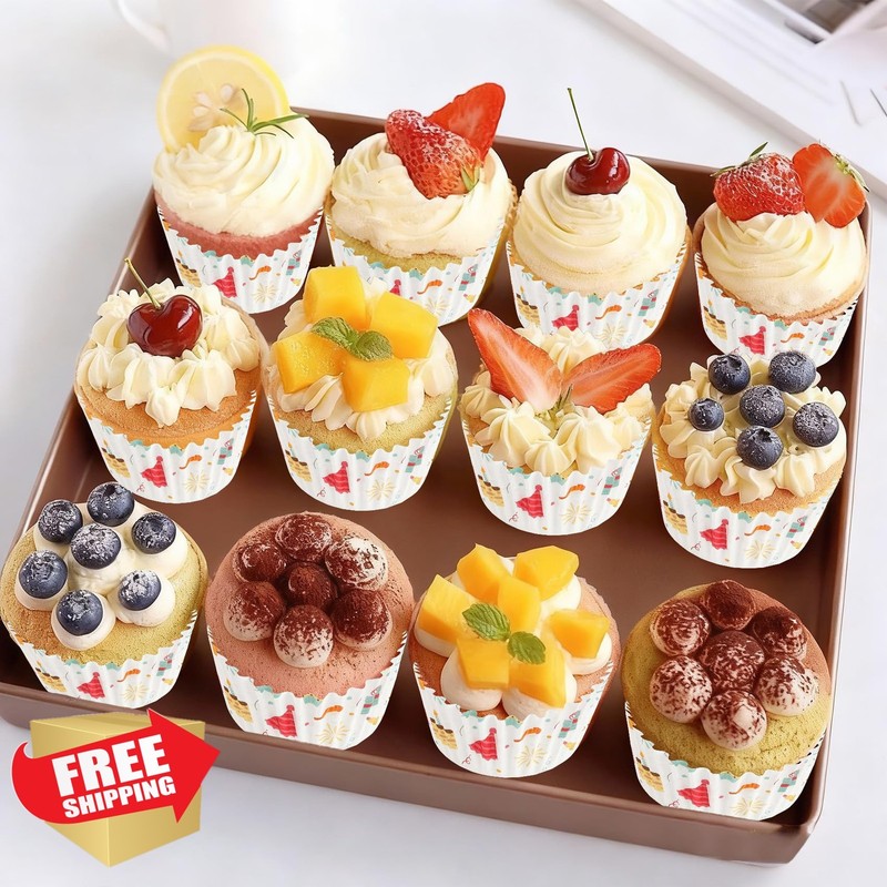 Kiopdse Cupcake Liners,100 pcs Muffin Liners,Cupcake Wrappers,Paper Cupcake L... gallery