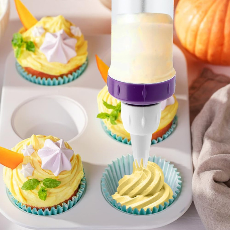 Donut Filler Injector, Cupcake Filler Tool Piping Kit, with 7 Icing Nozzles, 3 C gallery