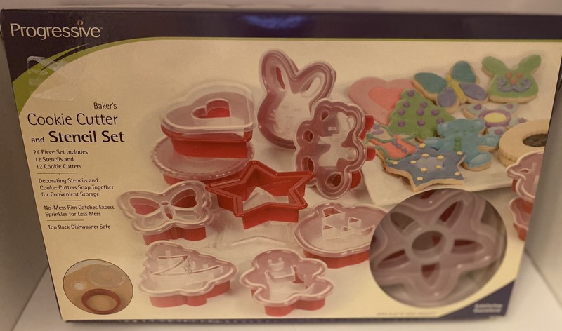 Baker's Cookie Cutter and Stencil Set Silicone Grip 24 pcs gallery