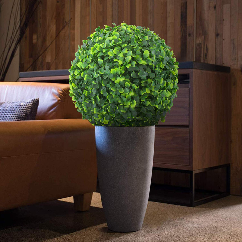 Floraleaf 15 Artificial Boxwood Topiary Ball Topiary Tree Plants Lifelike
