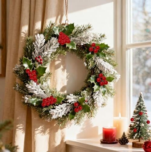 PENTA ANGEL Holly Berries 100Pcs Mini Christmas Artificial Holly 1cm Red gallery