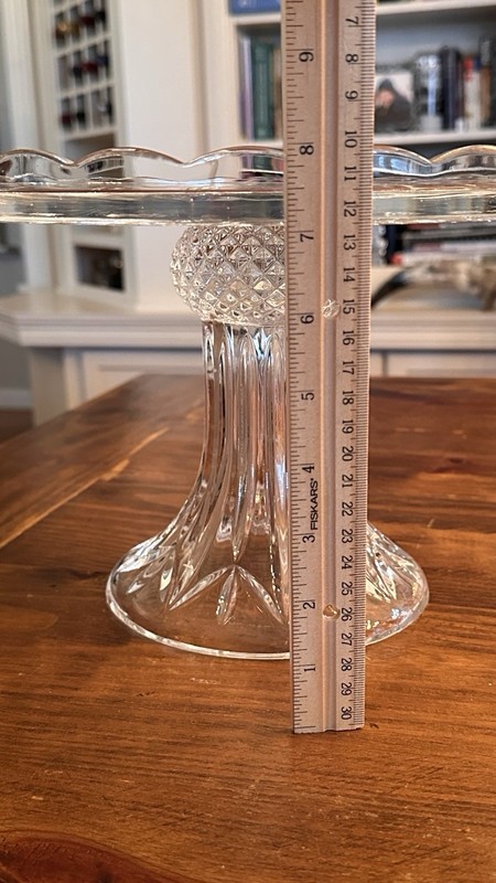 Godinger Olympia Collection Crystal Domed Cake Stand 24% Lead Crystal 17” Tall gallery