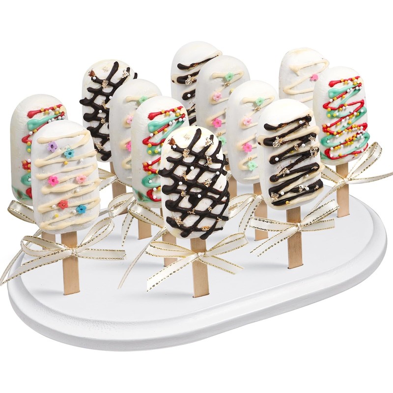 Cakesicle Stand Display Popsicle Sticks Holder 12 Count Wooden Stand Holder f…