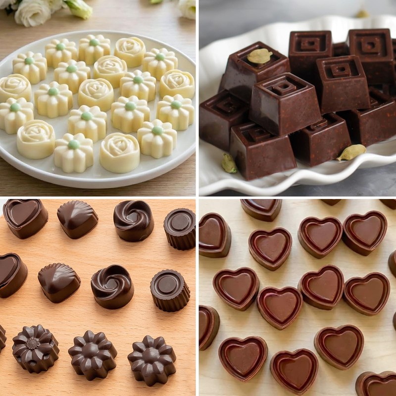 6 PCS Silicone Chocolate Mold Set NonStick Candy Jelly Butter Classic Shape gallery