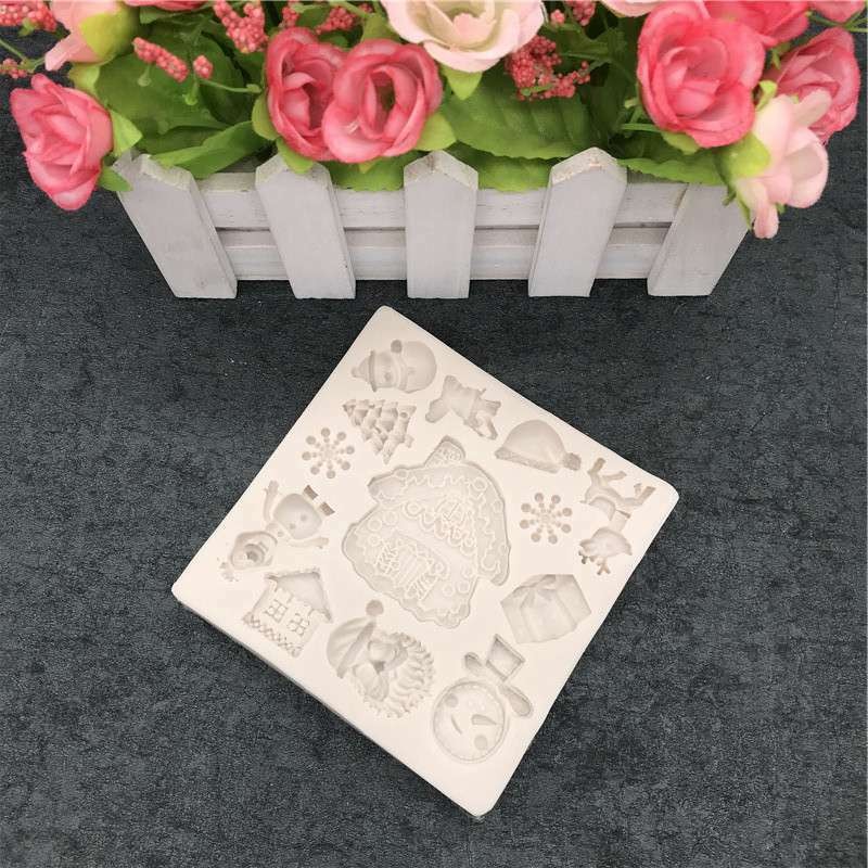 Fondant Baking Christmas Silicone Chocolate Decor Mold Cake Mould Snow Tree Deer gallery