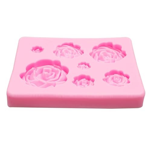 3D Lips Cake Topper Silicone Molds Roses Flower Heart Chocolate Molds for gallery