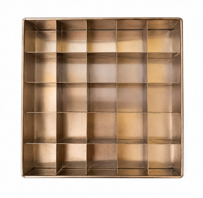 Brownies Mold Cutter/Divider with Aluminium Pan 24x24x4cm 25 Boxes gallery