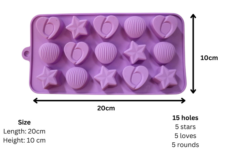 Silicone Jelly Mould Gummy Mould Ice CubeTray Candy Chocolate Mould Hearts Star gallery