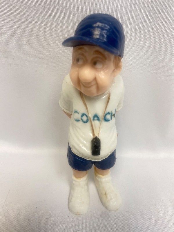 Vintage Wilton Good Sports Coach Cake Topper Decoration Plastic 1982