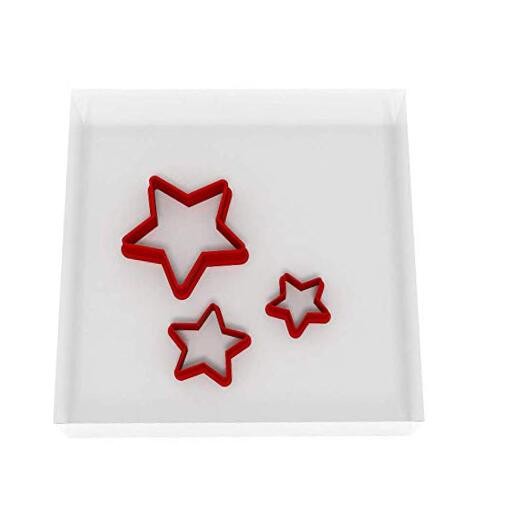JUST Mini Star Cutters | Tiny Plastic Fondant & Clay Cutters for Baking,