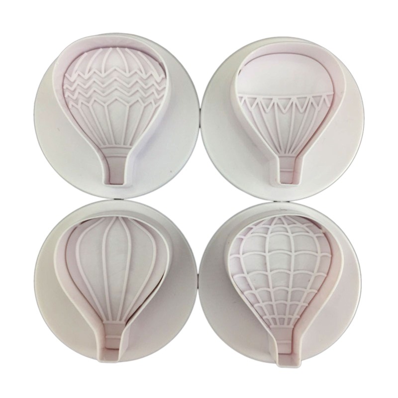 Set of 4 Cookie Cutters Hot Air Balloon Shaped Biscuit Molds Kitchen Baking Tool gallery