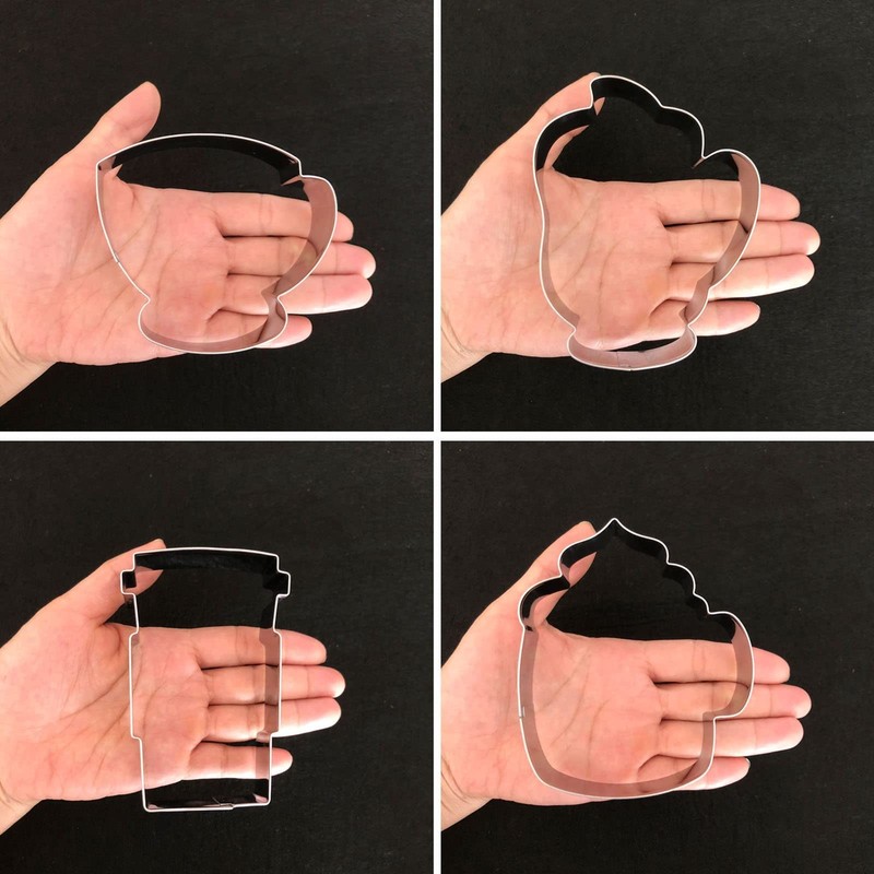 Large Coffee Cup Cookie Cutter Set4 Piececoffee Mug Hot Cocoa Mug Lette Teacup C gallery