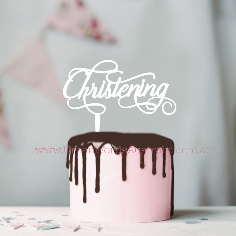 Script Christening – Cake Topper